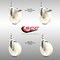 Service Caster 5 Inch 316SS Nylon Wheel Swivel 1/2 Inch Threaded Stem Caster Lock Brake SCC, 2PK SCC-SS316TSTTL20S514-NYS-121315-2-S2 - alternate 5